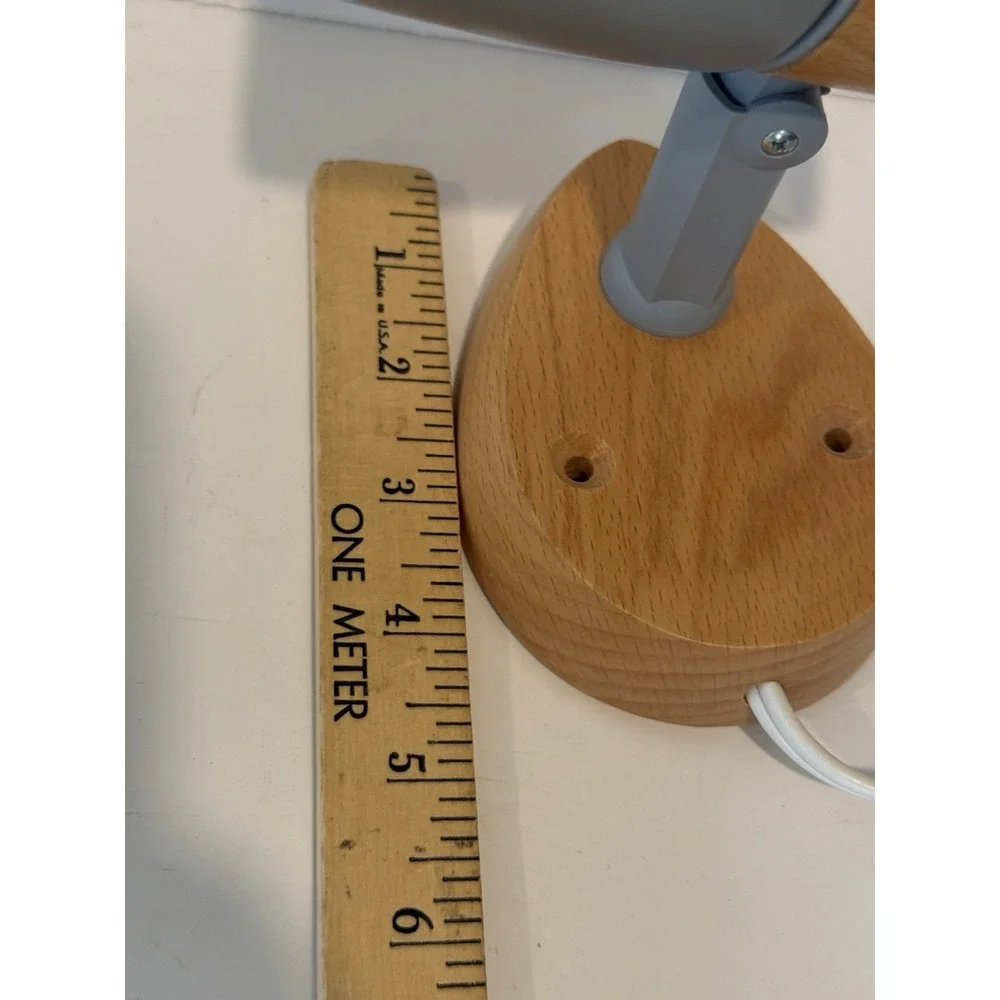 Vintage IKEA LJUS Wall Sconce Spotlight Lamp Type V9509 Beech Wood Grey Hungary